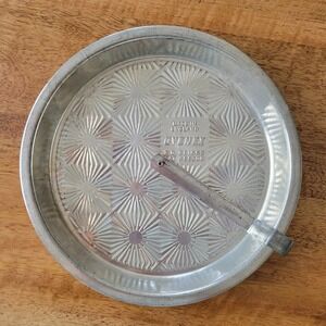 Ovenex Made in England Pie Tin Vintage Silver Starburst Pattern Rotating Release